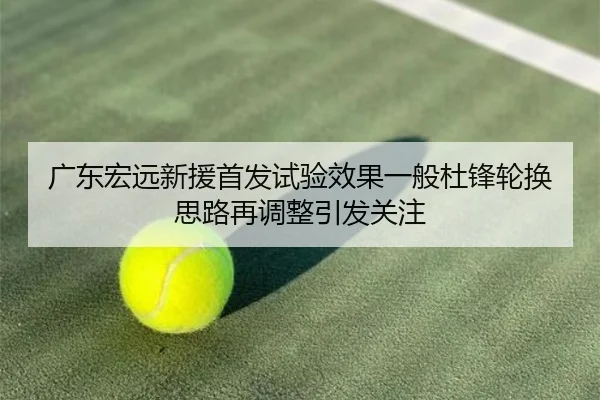 广东宏远新援首发试验效果一般杜锋轮换思路再调整引发关注
